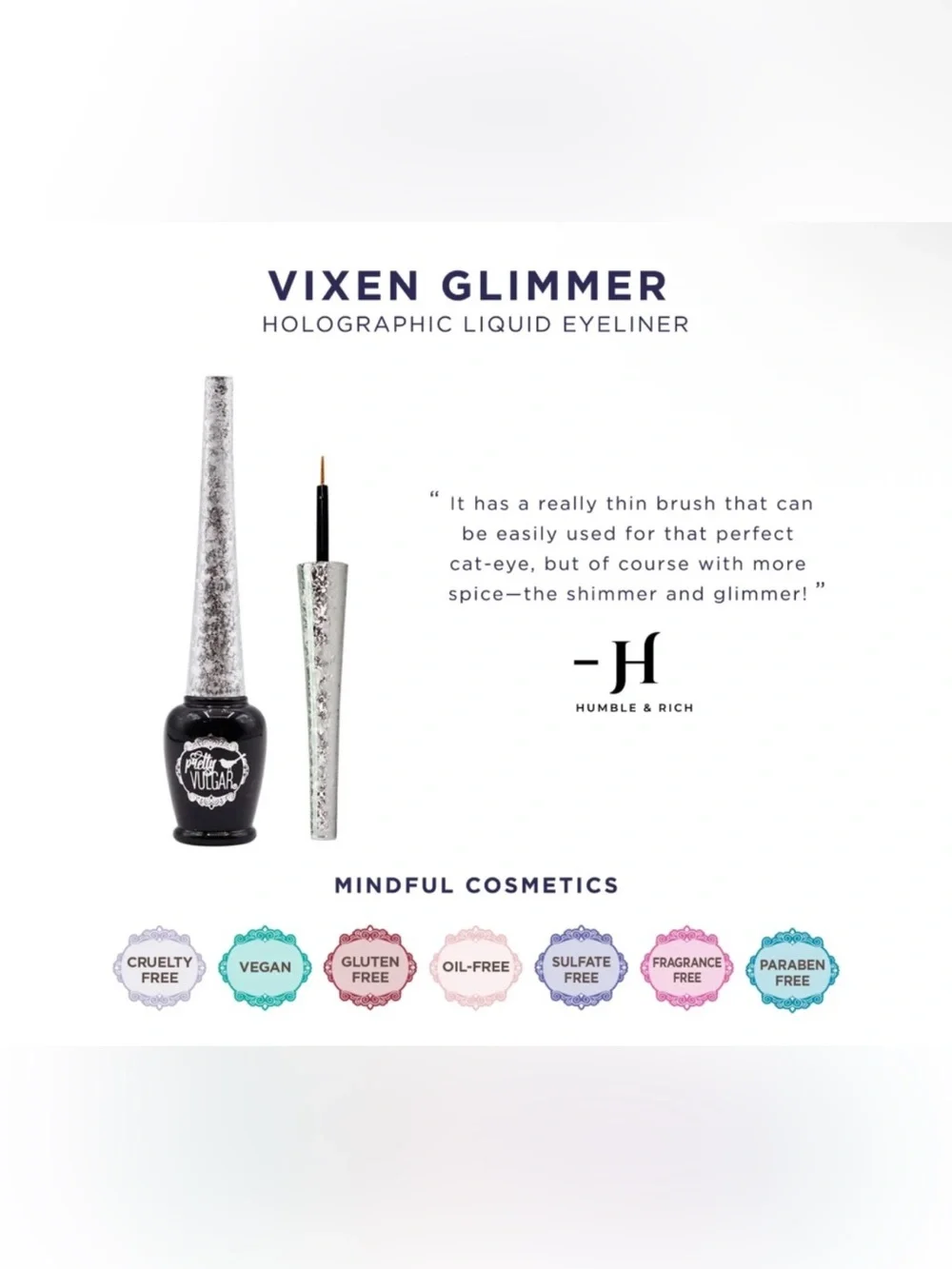 Holographic liquid eyeliner